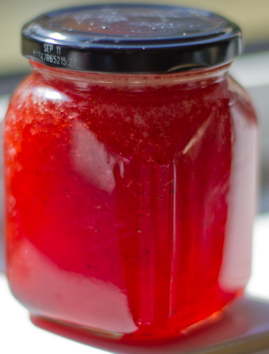 jarred strawberry jam