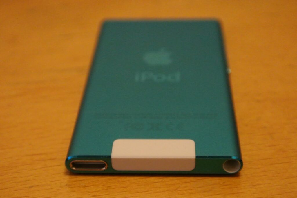 Back of 7th Generation iPod Nano