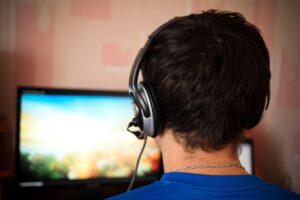 Gamer with Headset