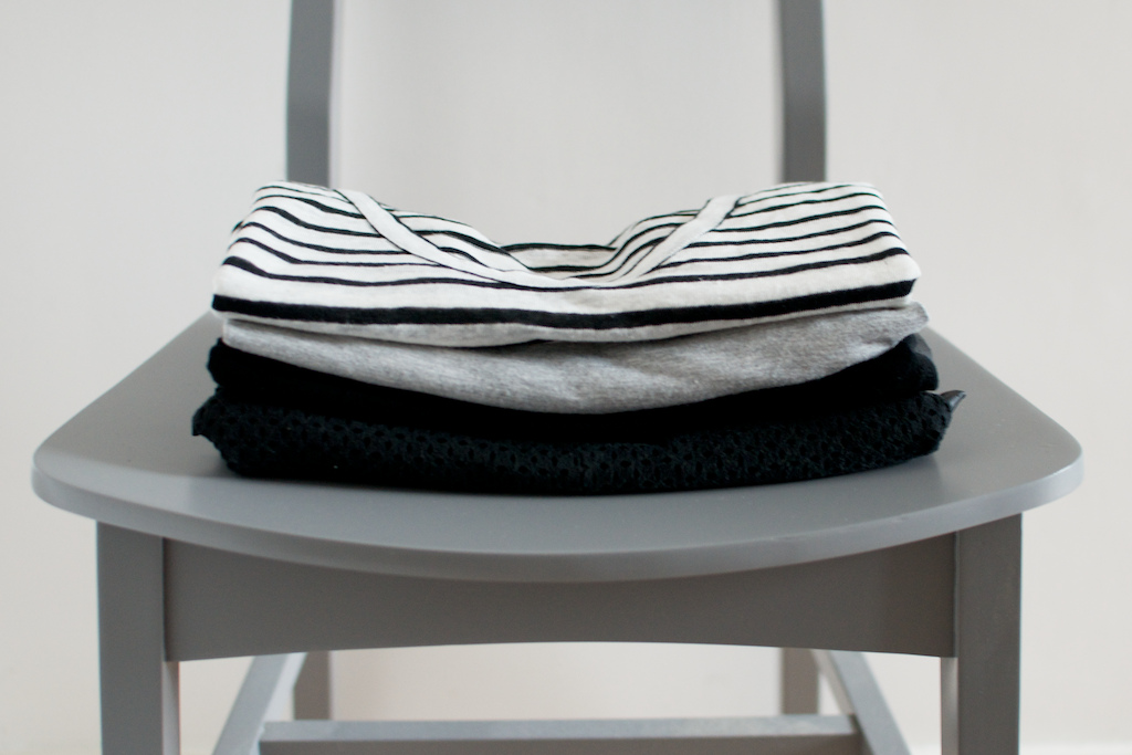 Folded clothes on chair