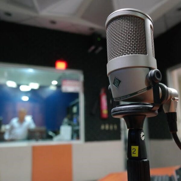 Microphone in Recording Studio