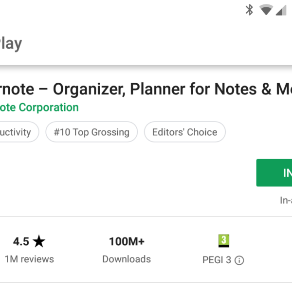 Evernote App on Google Play