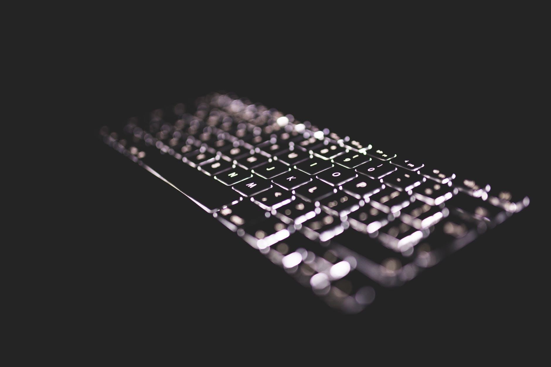 Backlit MacBook keyboard