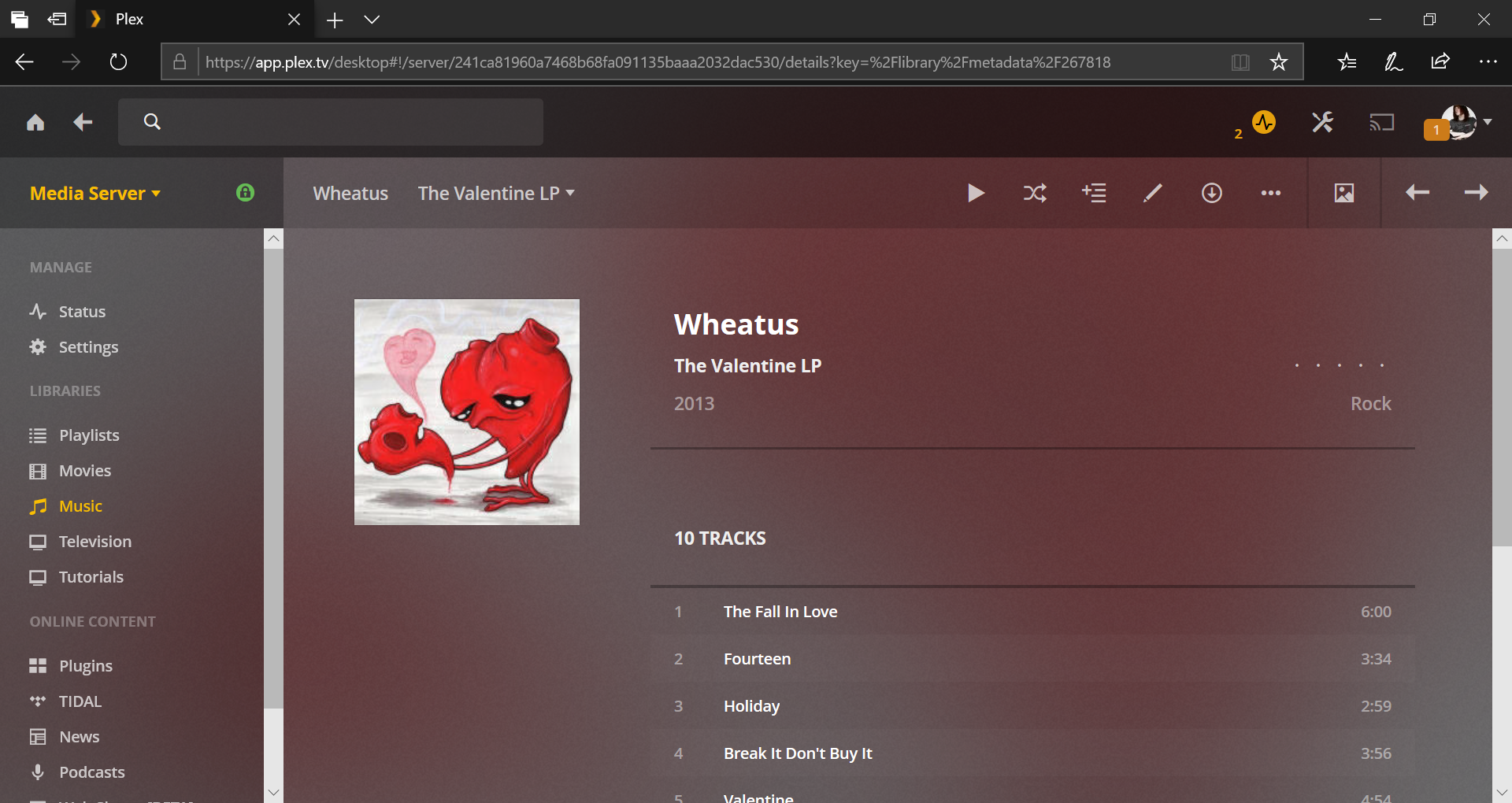Wheatus - The Valentine LP on Plex Server