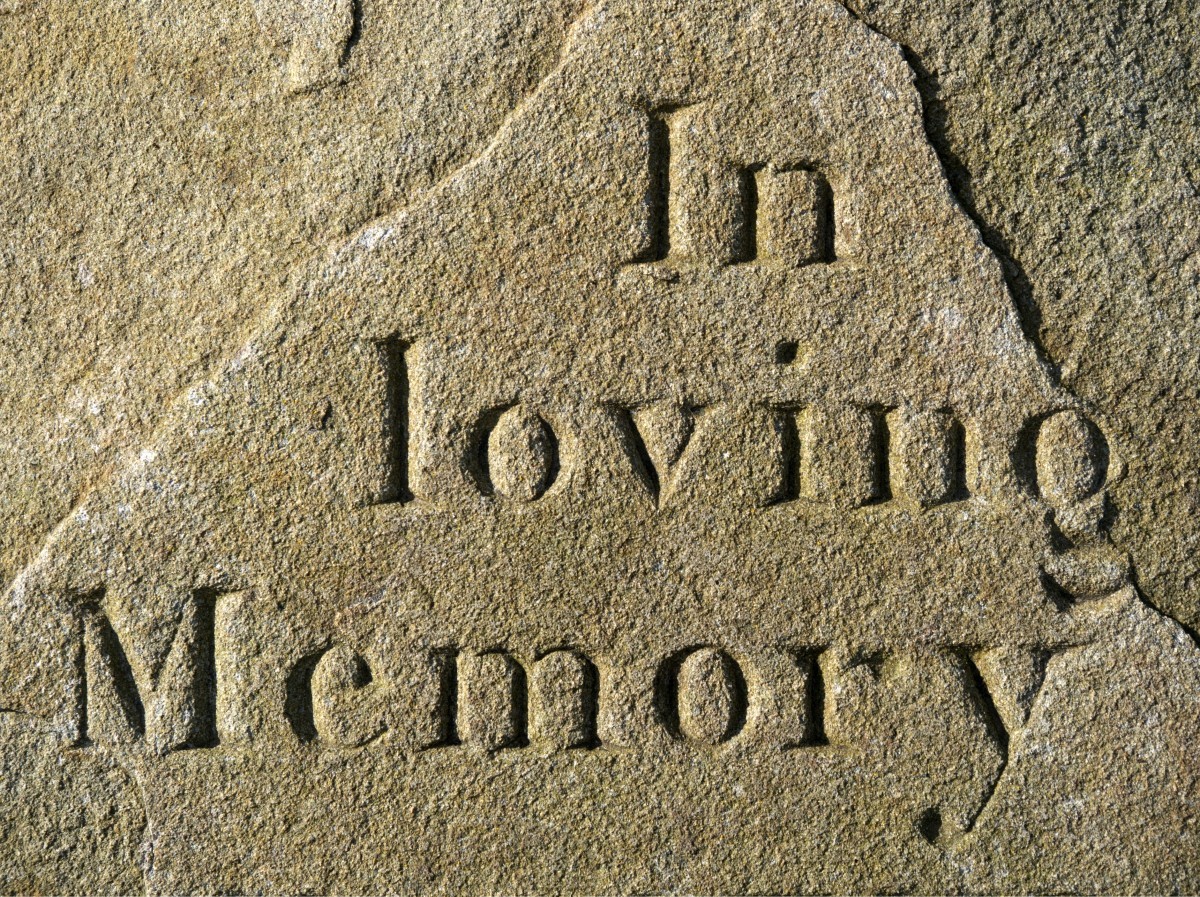 In Loving Memory Chiseled Into Stone