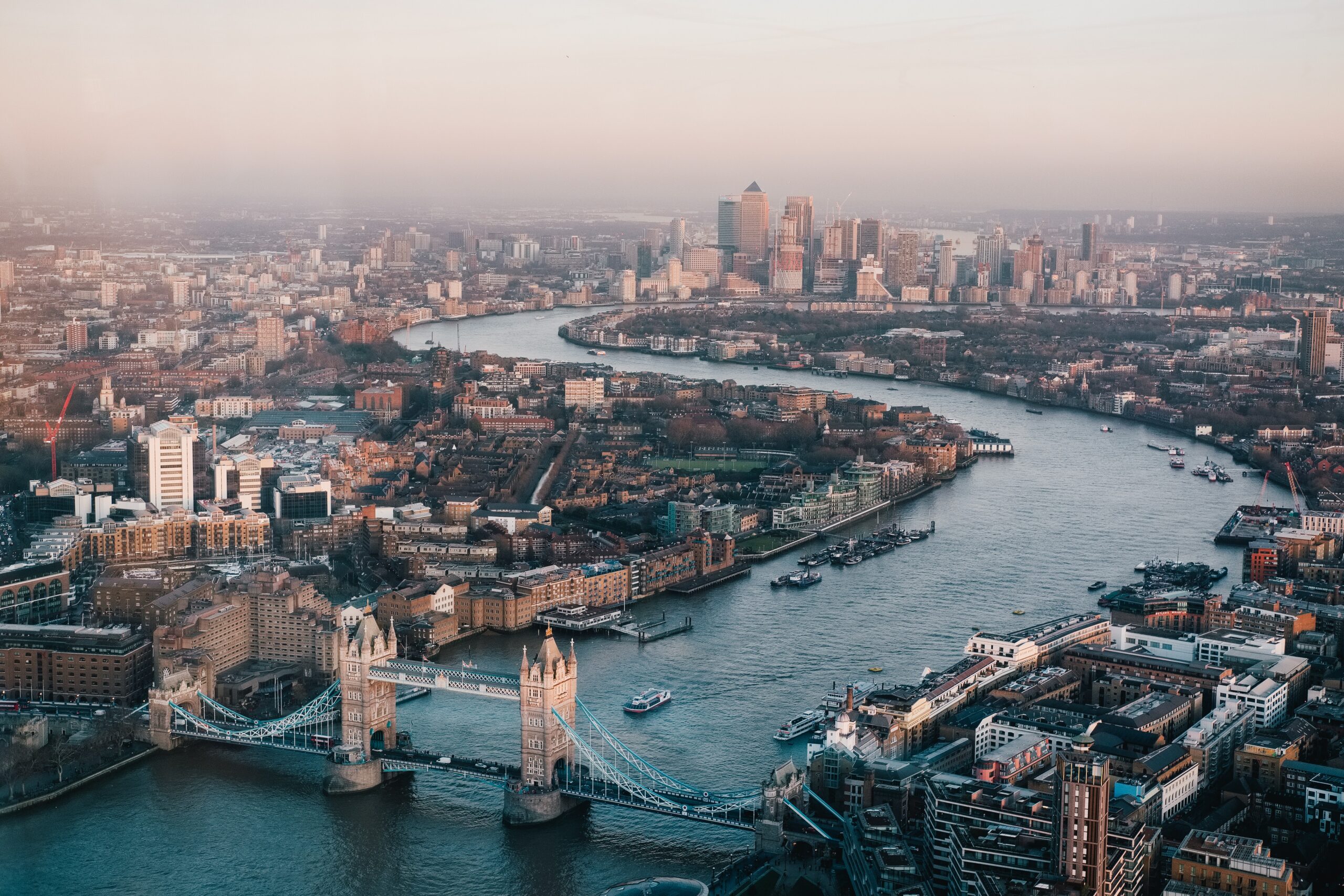 Aerial photograph of London during the day