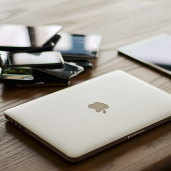 MacBook, iPad and other gadgets on desk