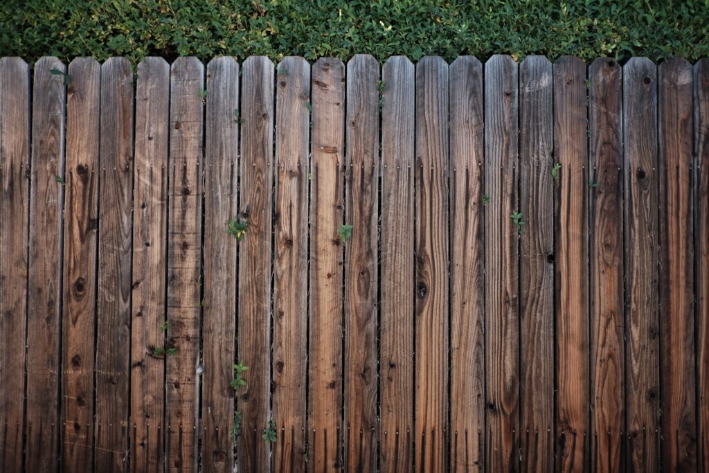 Wooden privacy fence
