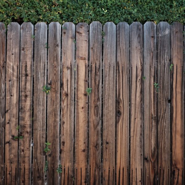 Wooden privacy fence