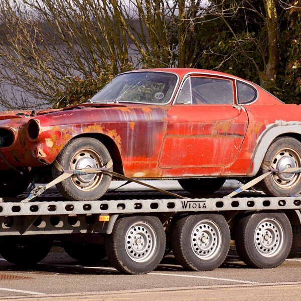 Car being transported