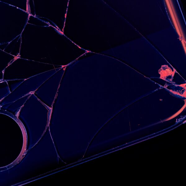 Broken black iPhone