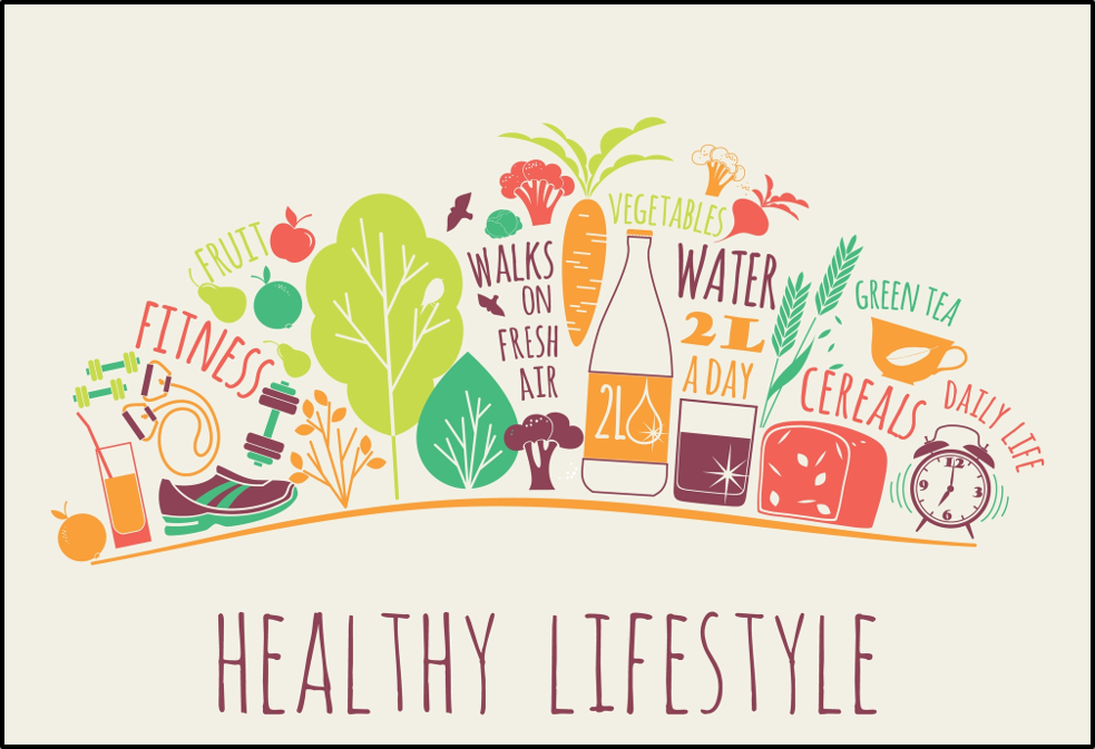 Healthy lifestyle illustration