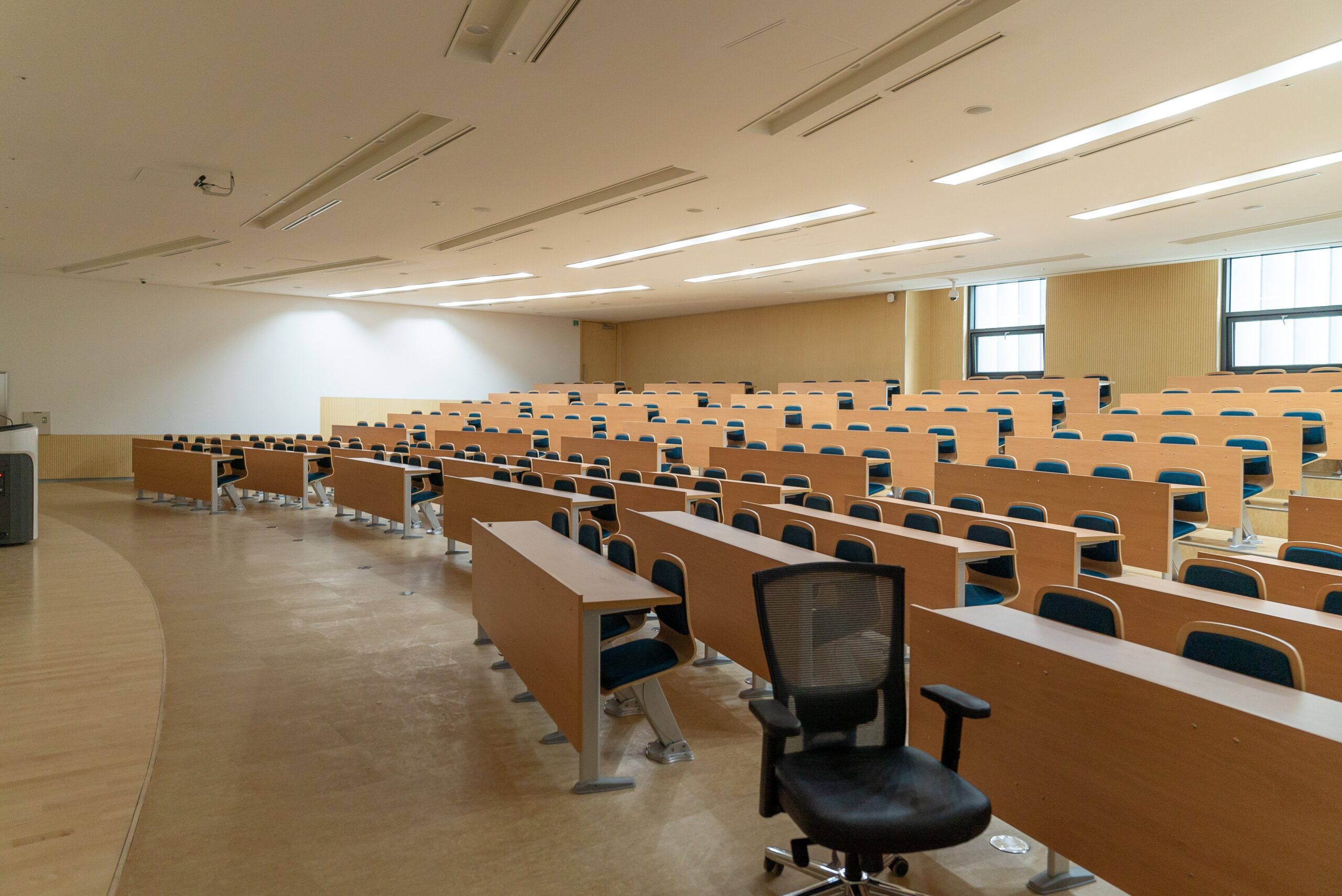 Empty classroom in University of Seoul