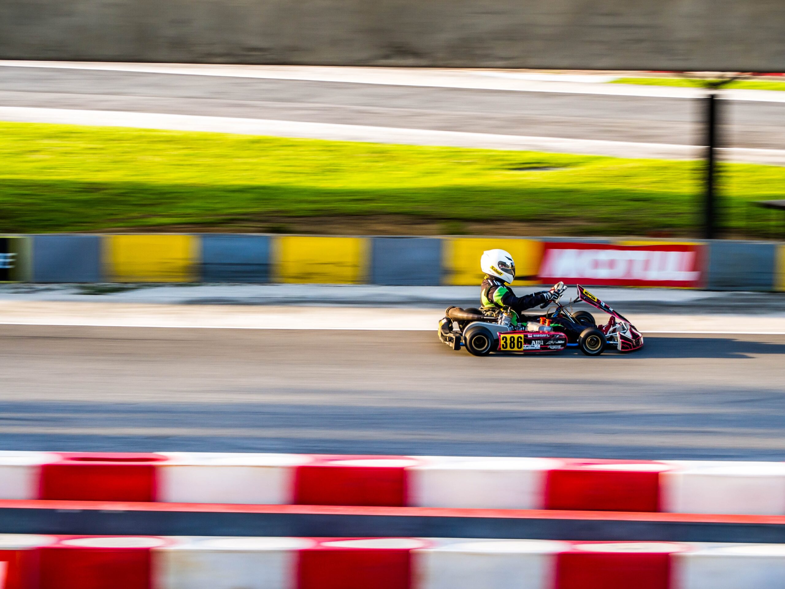 Go-kart on a race track