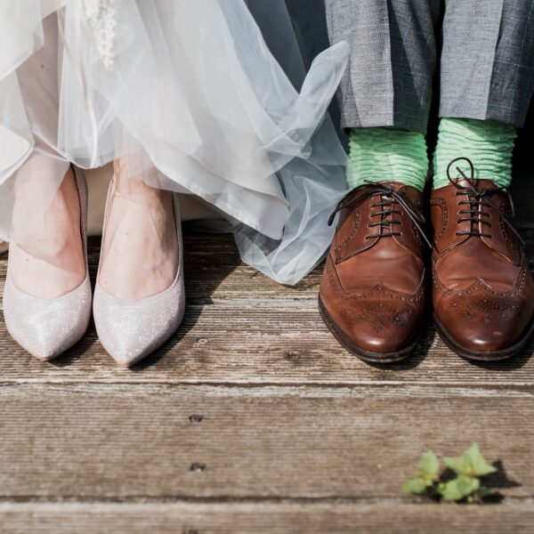 Bride and groom's shoes