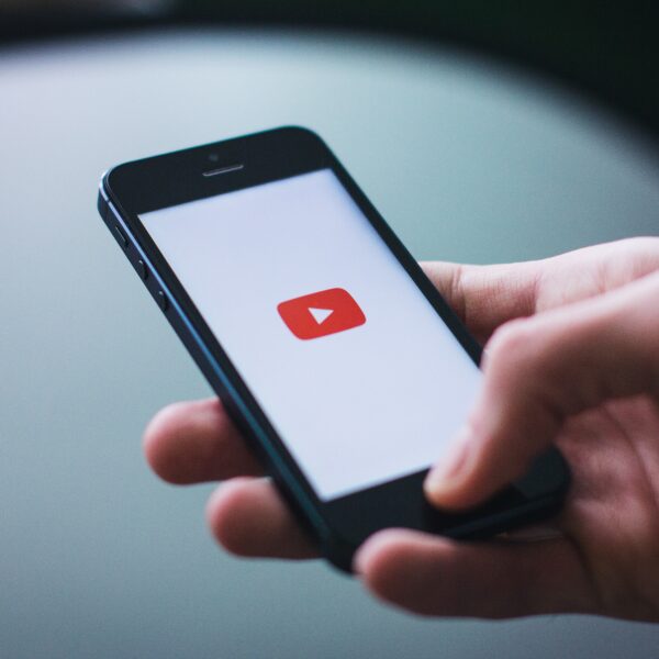 YouTube icon on a phone