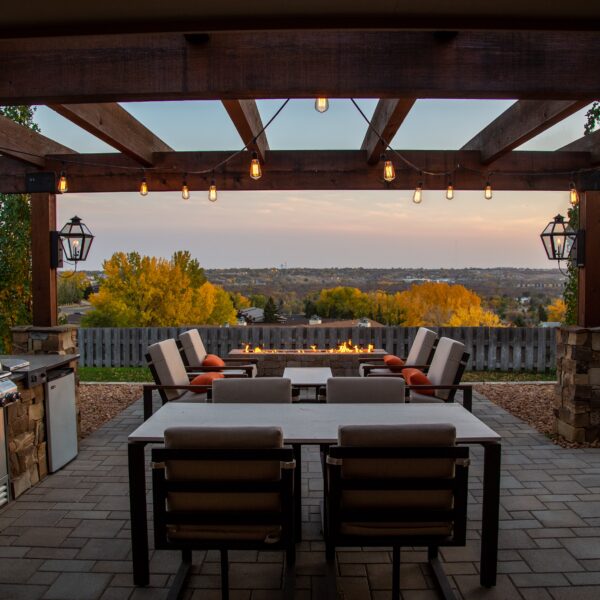 Patio at golden hour