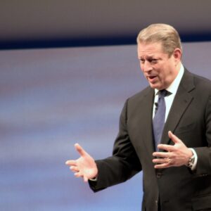 Al Gore gives a keynote address on sustainability at SapphireNow 2010 in May 2010