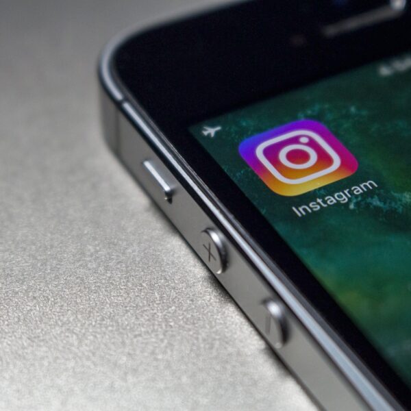 Instagram app icon on phone