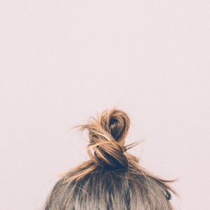 Woman's hair in a bun