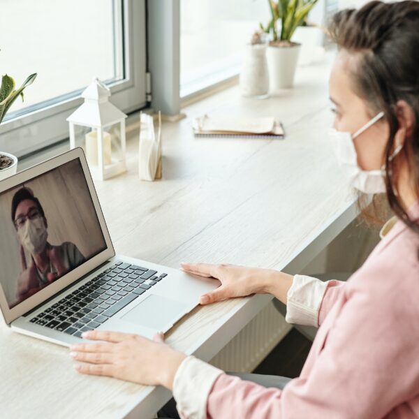 Video conferencing with a mask on