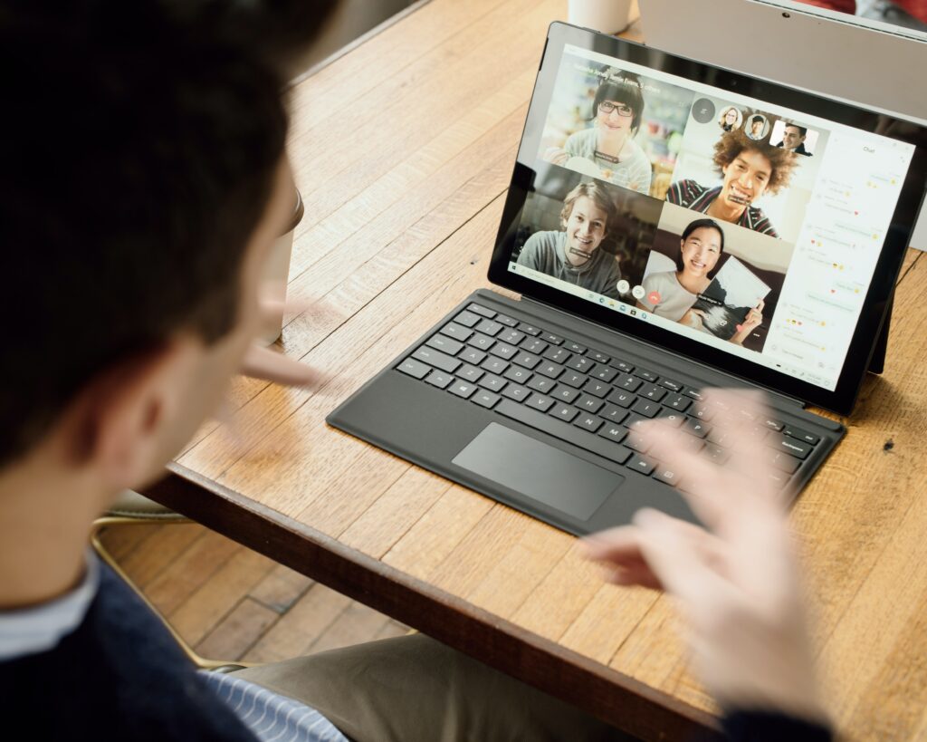 Video conferencing on a Microsoft Surface