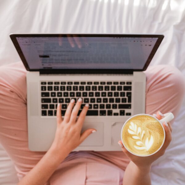 MacBook and coffee