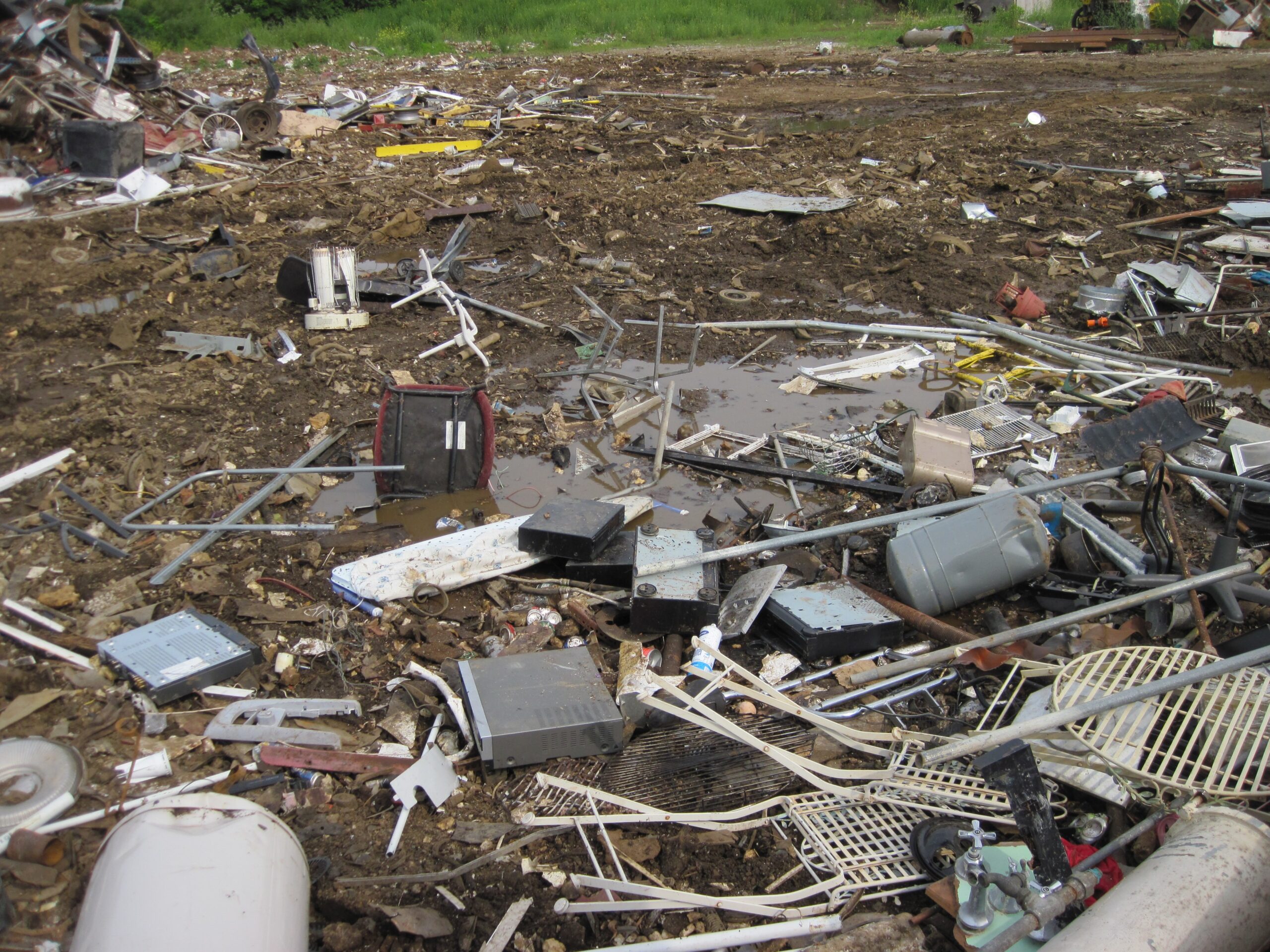 A metal scrap yard in Richmond, Indiana