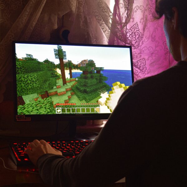 Minecraft on a desktop PC
