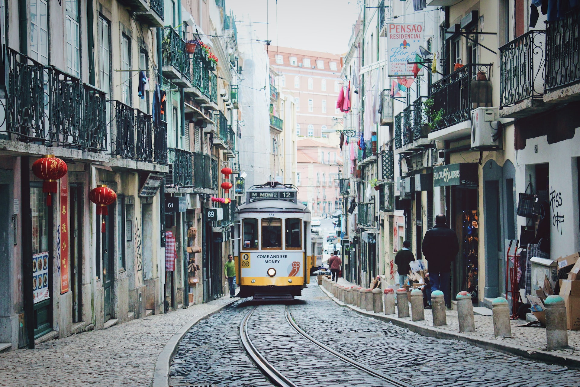Tram in Lisbon, Portugal