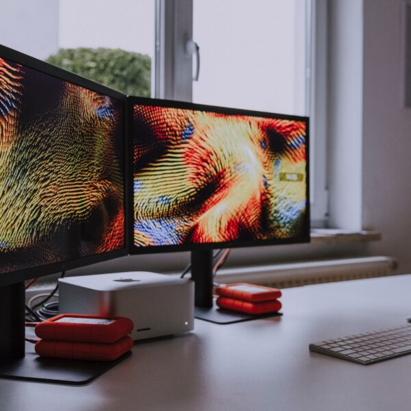 Mac Studio with multiple monitors