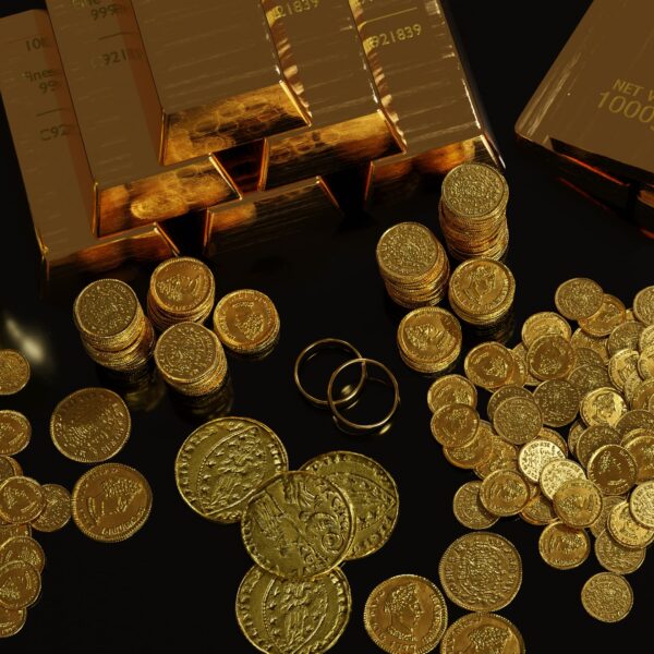 Gold on a table