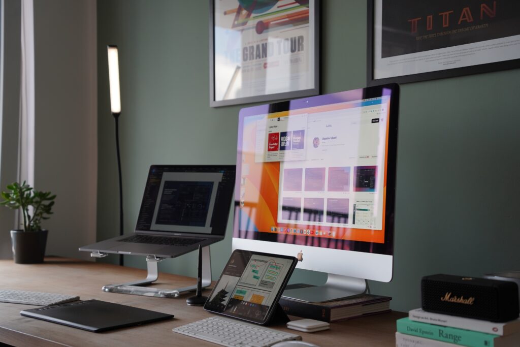 iMac in a home office