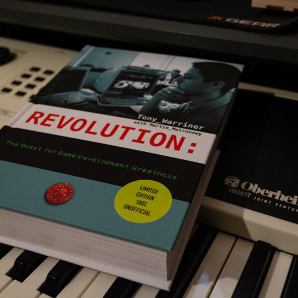 Tony Warriner - Revolution: The Quest for Game Development Greatness book cover on Oberheim MC 3000